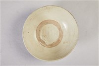 陶製灰白釉藍葉碗藏品圖，第3張