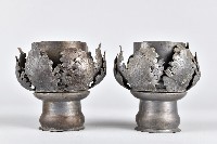 蓮瓣錫合金製燭台藏品圖，第2張