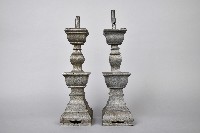 素面錫合金製燭台藏品圖，第1張