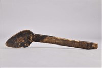 黑漆素面木製匙藏品圖，第1張