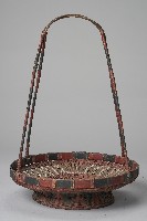 高足竹製花籃藏品圖，第1張