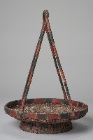 高足竹製花籃藏品圖，第2張