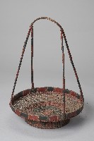 高足竹製花籃藏品圖，第3張