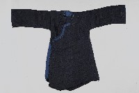 女性條紋領口客家藍衫藏品圖，第1張