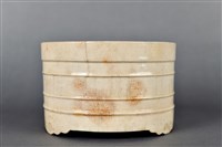 白釉筒式三足爐藏品圖，第2張