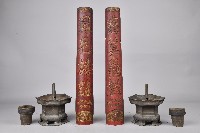 紅燭六角座燭台組藏品圖，第2張