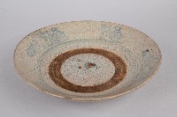 開片騎馬彩繪陶盤藏品圖，第1張