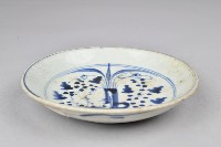 花卉紋青花陶盤藏品圖，第1張