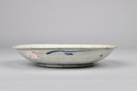 花卉紋青花陶盤藏品圖，第2張