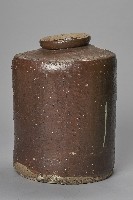 陶製灰胎深褐釉直筒酒甕藏品圖，第3張