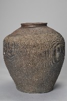 陶製深褐釉直紋酒甕藏品圖，第3張