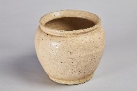 陶製素面黃白釉罐藏品圖，第3張
