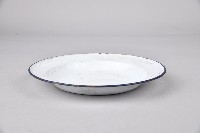 素面白漆藍紋鐵製盤藏品圖，第1張