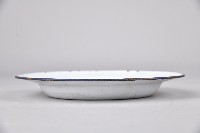 素面白漆藍紋鐵製盤藏品圖，第2張