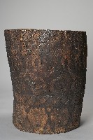 人像百步蛇紋木製穀桶藏品圖，第1張