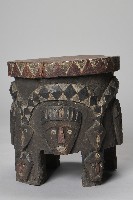 浮雕人面百步蛇木椅藏品圖，第3張