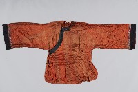 紅底開襟長袖新娘衣藏品圖，第1張