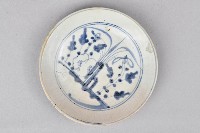 花卉紋青花陶盤藏品圖，第2張