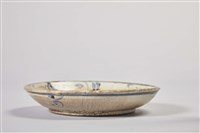 開片青花白陶盤藏品圖，第2張
