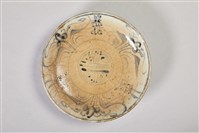 開片青花白陶盤藏品圖，第3張