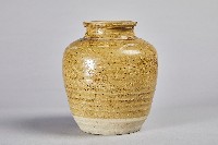 陶製橫紋褐釉罐藏品圖，第1張