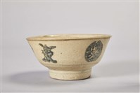 白釉墨綠紋飾陶碗藏品圖，第2張