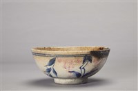 彩繪白釉開片陶碗藏品圖，第2張