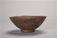 紅胎褐釉色素面釉陶碗藏品圖，第2張