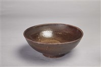 紅胎深褐釉素面陶碗藏品圖，第1張
