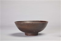 紅胎深褐釉素面陶碗藏品圖，第2張