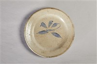 灰白釉藍葉陶盤藏品圖，第3張