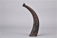 木製紅漆角鼓藏品圖，第1張