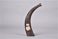 木製紅漆角鼓藏品圖，第2張