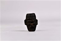 浮雕雙人面木製菸斗頭藏品圖，第3張