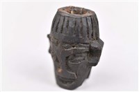 浮雕雙人面木製菸斗頭藏品圖，第5張