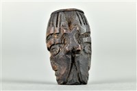 浮雕雙人面木製菸斗頭藏品圖，第3張