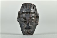 浮雕雙人面木製菸斗頭藏品圖，第4張