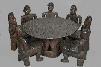 雕刻石板桌椅組藏品圖，第2張