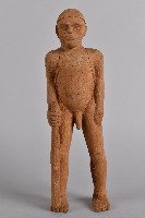 戴帽持獵槍全裸男性立像人偶藏品圖，第1張