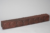 浮雕人面木製雙人枕藏品圖，第3張