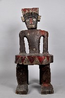 雕刻坐像木椅藏品圖，第1張