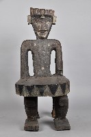 雕刻坐像木椅藏品圖，第1張