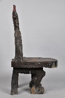 雕刻坐像木椅藏品圖，第4張