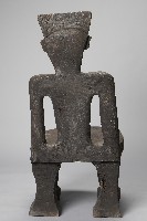 雕刻人像木椅藏品圖，第2張