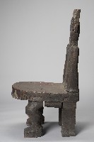 雕刻人像木椅藏品圖，第3張