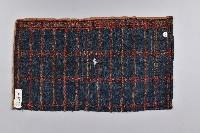 藍底紅紋夾織布藏品圖，第2張