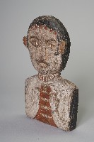 彩繪半身人像木雕藏品圖，第3張