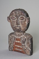 彩繪半身人像木雕藏品圖，第3張