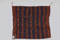 藍底紅紋夾織布藏品圖，第2張