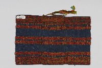 藍底紅紋夾織布藏品圖，第2張